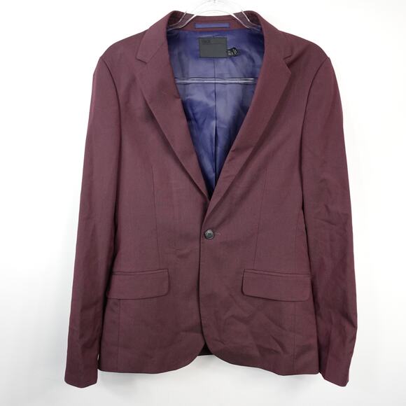 ASOS Men's Burgundy Single Button Blazer 36 Regular - Picture 1 of 8